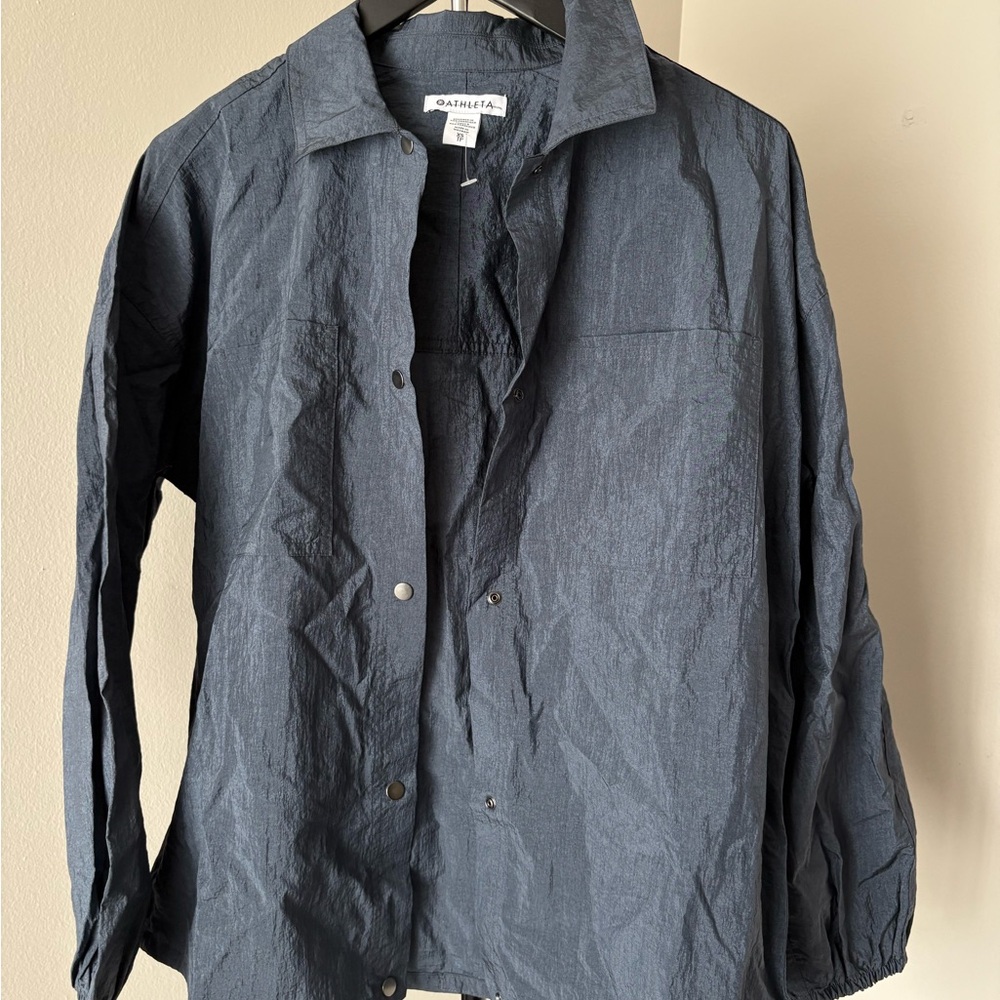 NWOT Athleta Lunar Sheen Snap Button Jacket
